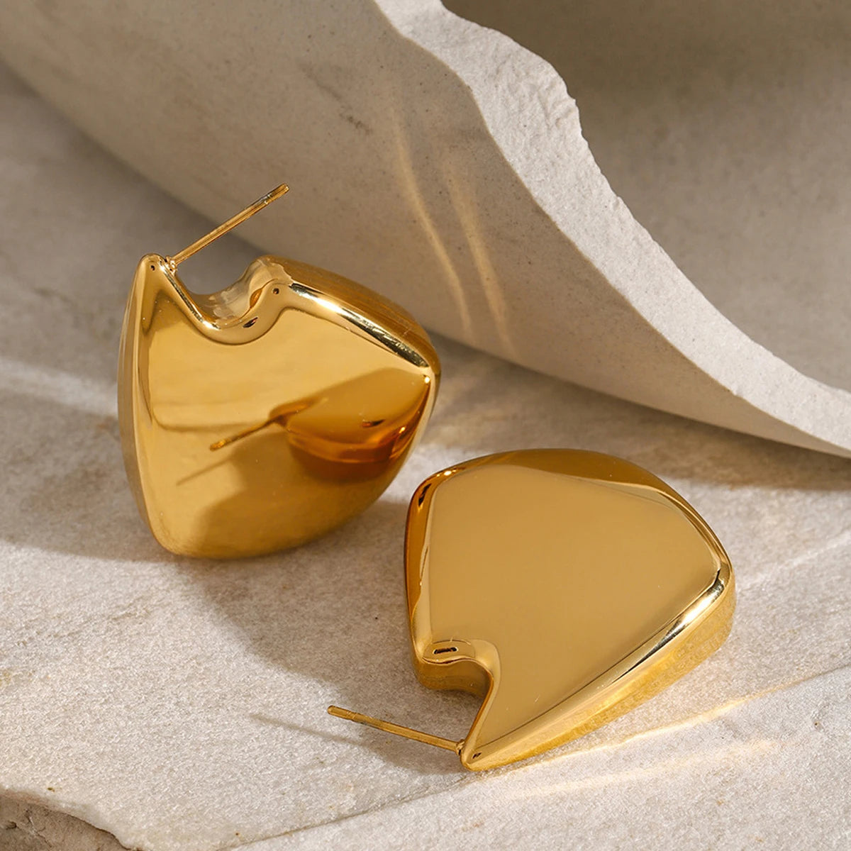 18K Gold Plated Chunky Earrings - Tarnish Free 18K Gold Plated Chunky Earrings - Tarnish Free
